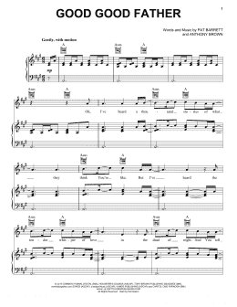 page one of Good Good Father (Piano, Vocal & Guitar Chords (Right-Hand Melody))