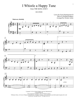 page one of I Whistle A Happy Tune (Piano Duet)