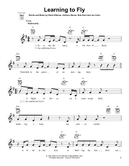 page one of Learning To Fly (Ukulele)