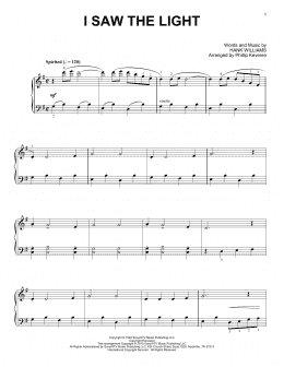 page one of I Saw The Light (arr. Phillip Keveren) (Piano Solo)