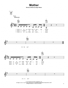 page one of Mother (Ukulele)