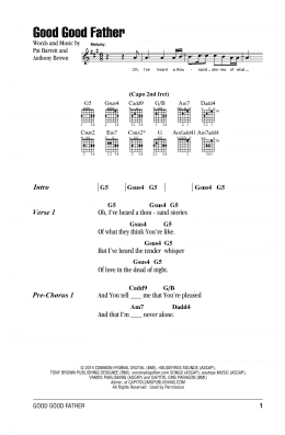 page one of Good Good Father (Guitar Chords/Lyrics)