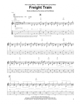 page one of Freight Train (Guitar Tab)