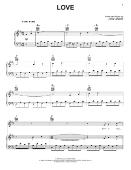 page one of Love (Piano, Vocal & Guitar Chords (Right-Hand Melody))