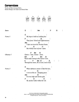 page one of Cornerstone (Guitar Chords/Lyrics)