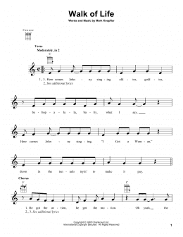 page one of Walk Of Life (Ukulele)