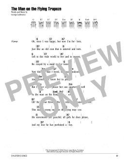 page one of The Man On The Flying Trapeze (Guitar Chords/Lyrics)