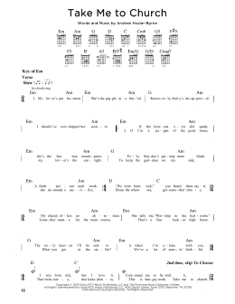 page one of Take Me To Church (Guitar Cheat Sheet)