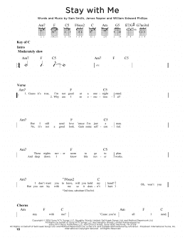 page one of Stay With Me (Guitar Cheat Sheet)