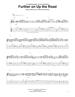 page one of Further On Up The Road (Guitar Tab)