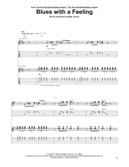 page one of Blues With A Feeling (Guitar Tab)