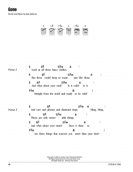 page one of Gone (Guitar Chords/Lyrics)