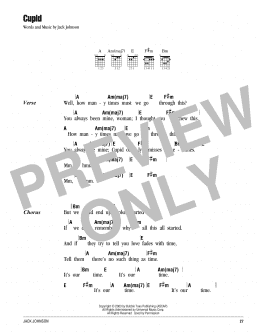 page one of Cupid (Guitar Chords/Lyrics)