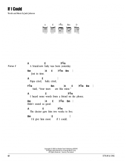 page one of If I Could (Guitar Chords/Lyrics)