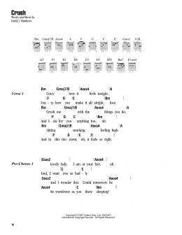 page one of Crush (Guitar Chords/Lyrics)