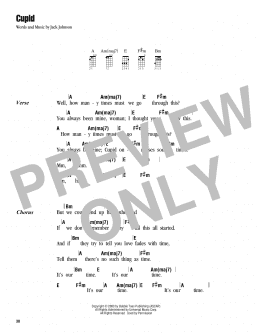 page one of Cupid (Ukulele Chords/Lyrics)