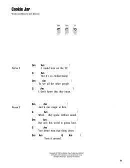 page one of Cookie Jar (Ukulele Chords/Lyrics)