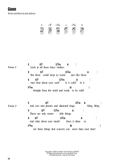 page one of Gone (Ukulele Chords/Lyrics)