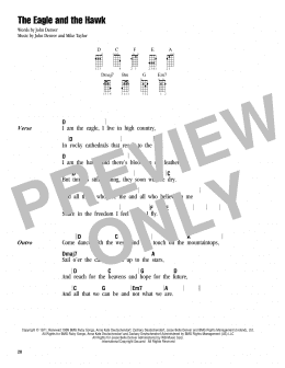 page one of The Eagle And The Hawk (Ukulele Chords/Lyrics)