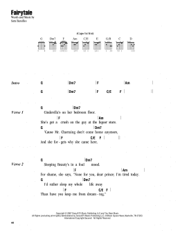 page one of Fairytale (Guitar Chords/Lyrics)