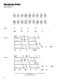 page one of Morning Has Broken (Guitar Chords/Lyrics)