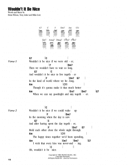 page one of Wouldn't It Be Nice (Ukulele Chords/Lyrics)