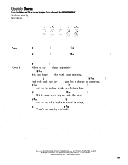 page one of Upside Down (Ukulele Chords/Lyrics)