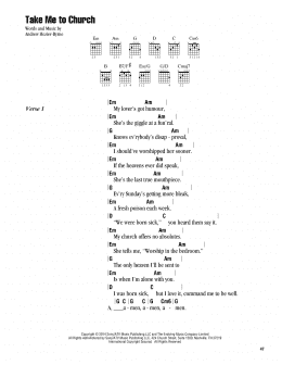 page one of Take Me To Church (Guitar Chords/Lyrics)