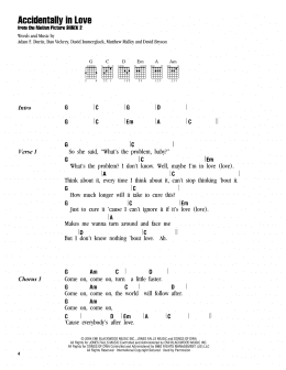 page one of Accidentally In Love (Guitar Chords/Lyrics)