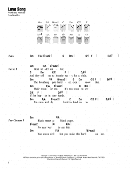 page one of Love Song (Guitar Chords/Lyrics)