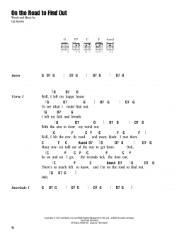 page one of On The Road To Find Out (Guitar Chords/Lyrics)