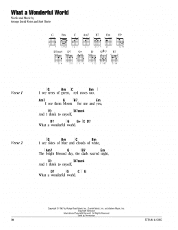 page one of What A Wonderful World (Guitar Chords/Lyrics)