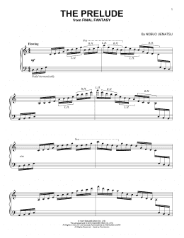 page one of The Prelude (from Final Fantasy) (Piano Solo)