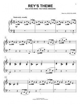 page one of Rey's Theme (Easy Piano)