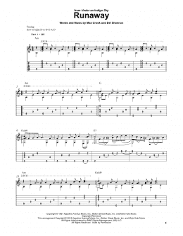 page one of Runaway (Solo Guitar)