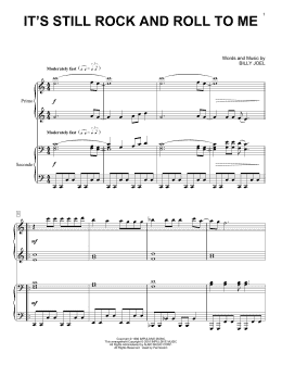 page one of It's Still Rock And Roll To Me (Piano Duet)