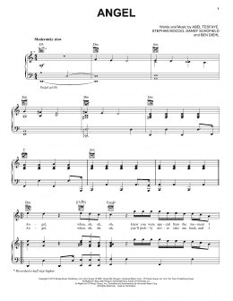 page one of Angel (Piano, Vocal & Guitar Chords (Right-Hand Melody))