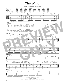 page one of The Wind (Guitar Cheat Sheet)