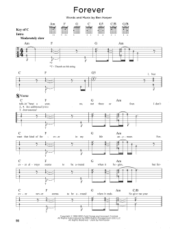 page one of Forever (Guitar Cheat Sheet)