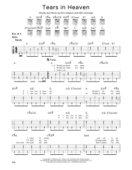 Tears In Heaven Sheet Music | Eric Clapton | Ukulele Chords/Lyrics