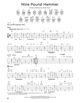 page one of Nine Pound Hammer (Guitar Cheat Sheet)