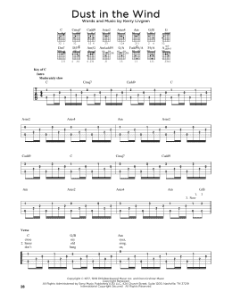 page one of Dust In The Wind (Guitar Cheat Sheet)