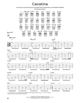 page one of Cavatina (Guitar Cheat Sheet)