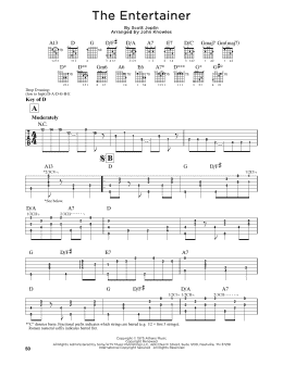 page one of The Entertainer (Guitar Cheat Sheet)