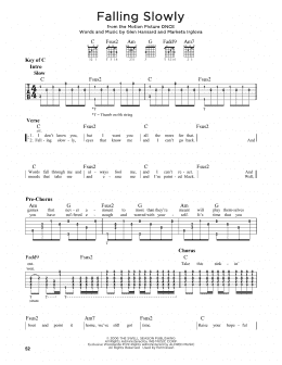 page one of Falling Slowly (from Once) (Guitar Cheat Sheet)