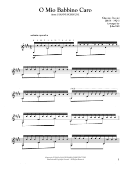 page one of O Mio Babbino Caro (Solo Guitar)