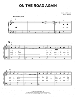 page one of On The Road Again (Very Easy Piano)