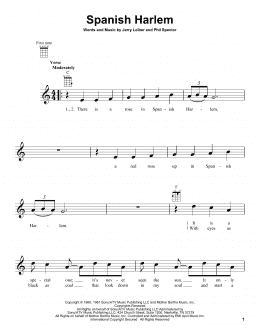 page one of Spanish Harlem (Ukulele)