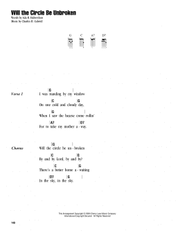 page one of Will The Circle Be Unbroken (Ukulele Chords/Lyrics)