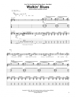 page one of Walkin' Blues (Guitar Tab)